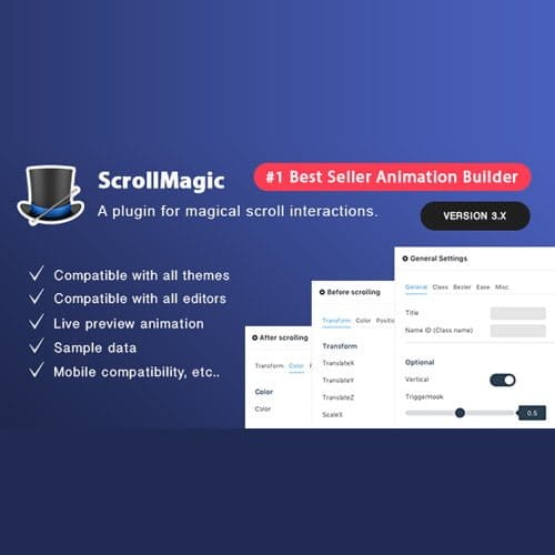 Scroll-Magic-Wordpress-Scrolling-Animation-Builder-Plugin.jpg Scroll Magic WordPress – Scrolling Animation Builder Plugin - Image 1